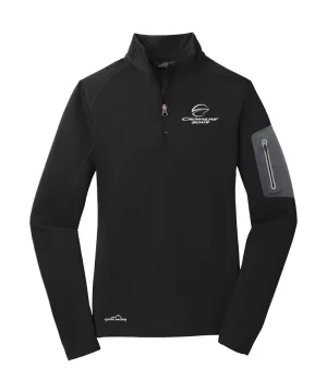 Crownline Logo Ladies 1/2-Zip Black Performance Fleece