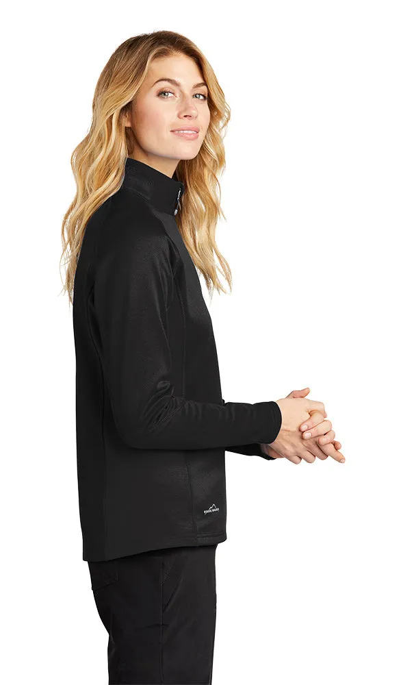 Crownline Logo Ladies 1/2-Zip Black Performance Fleece