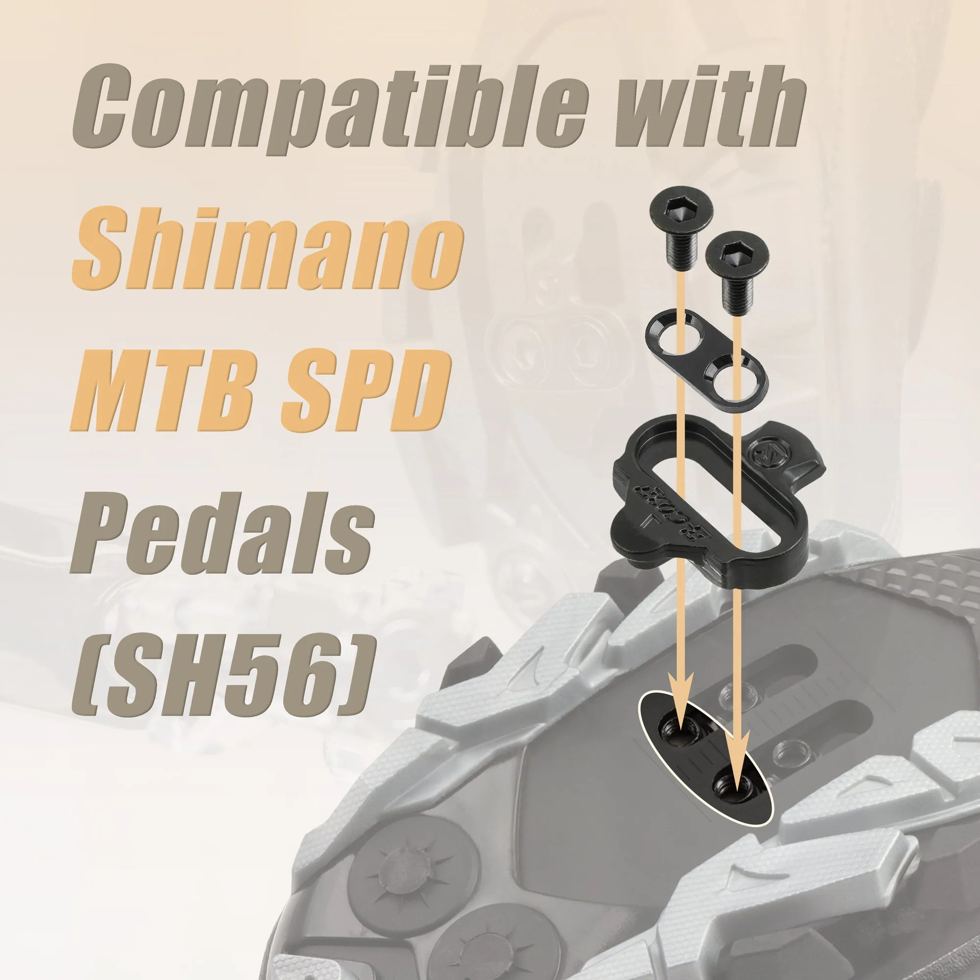 CyclingDeal Bike Cleats Compatible with Shimano MTB SPD Pedals SM-SH51 SM-SH56 - for Indoor Cycling Spinning & Mountain MTB Bicycle Shoes - 1 Pair of Multi-Release with Shoe Plates