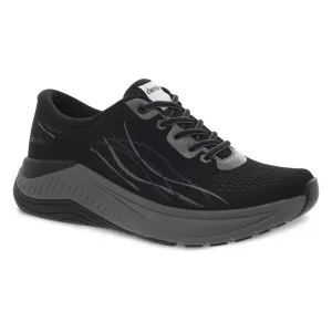 Dansko Women's Pace Walking Shoe - Black with Grey Sole