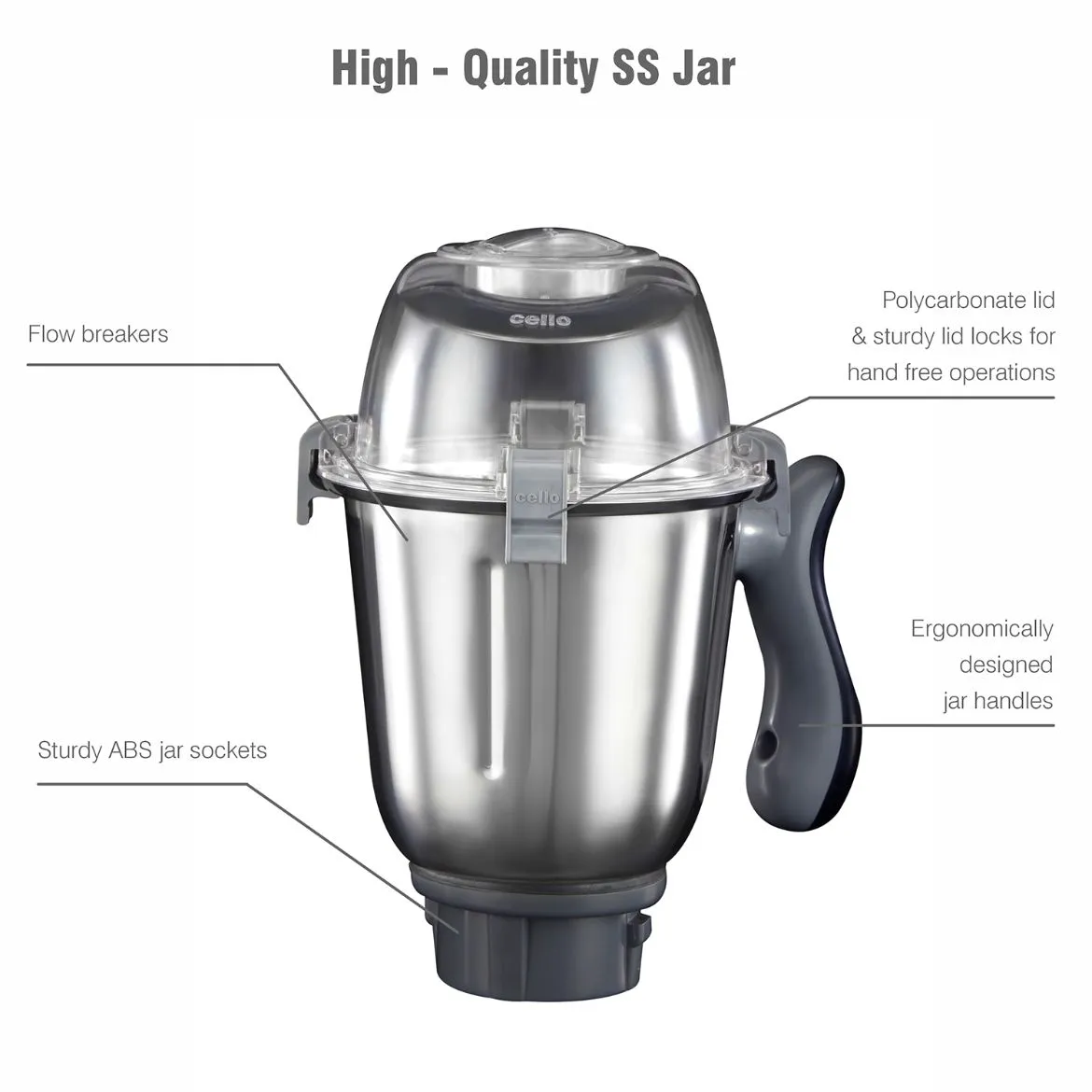 Discovery Chef Juicer Mixer Grinder with 5 Jars, 750W