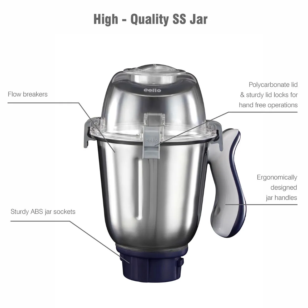 Discovery Chef Juicer Mixer Grinder with 5 Jars, 750W