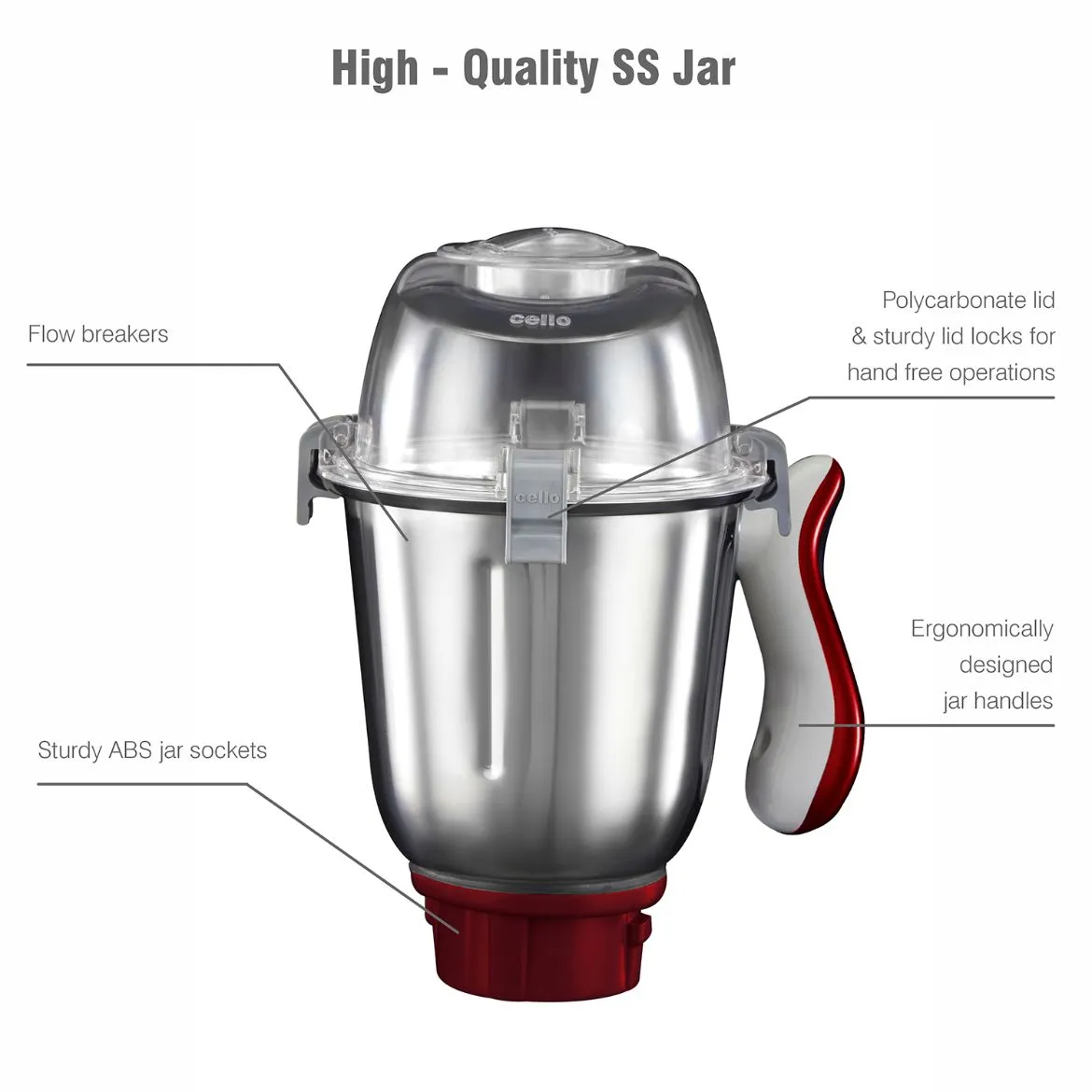 Discovery Chef Juicer Mixer Grinder with 5 Jars, 750W