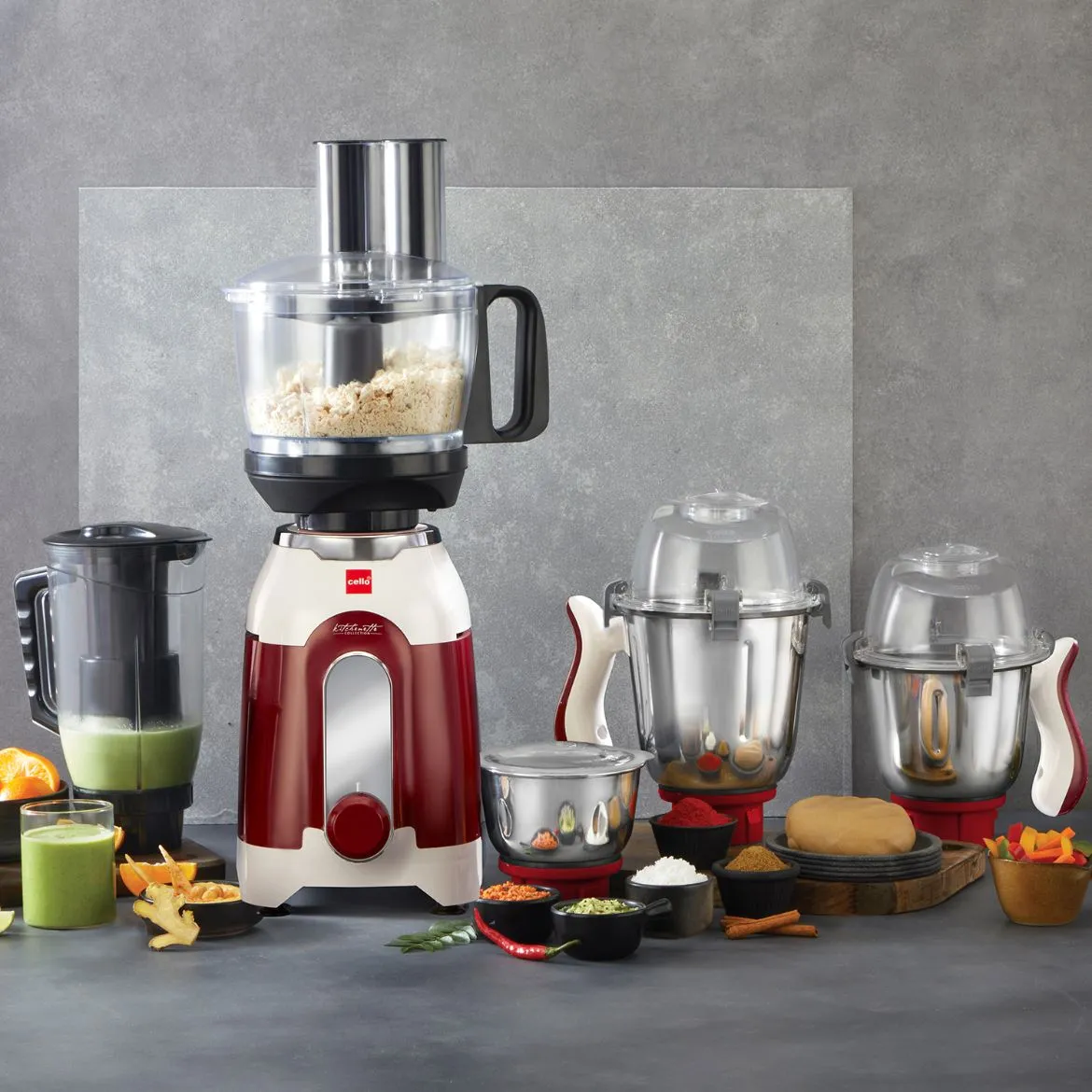 Discovery Chef Juicer Mixer Grinder with 5 Jars, 750W