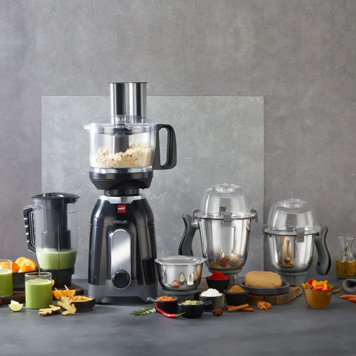 Discovery Chef Juicer Mixer Grinder with 5 Jars, 750W