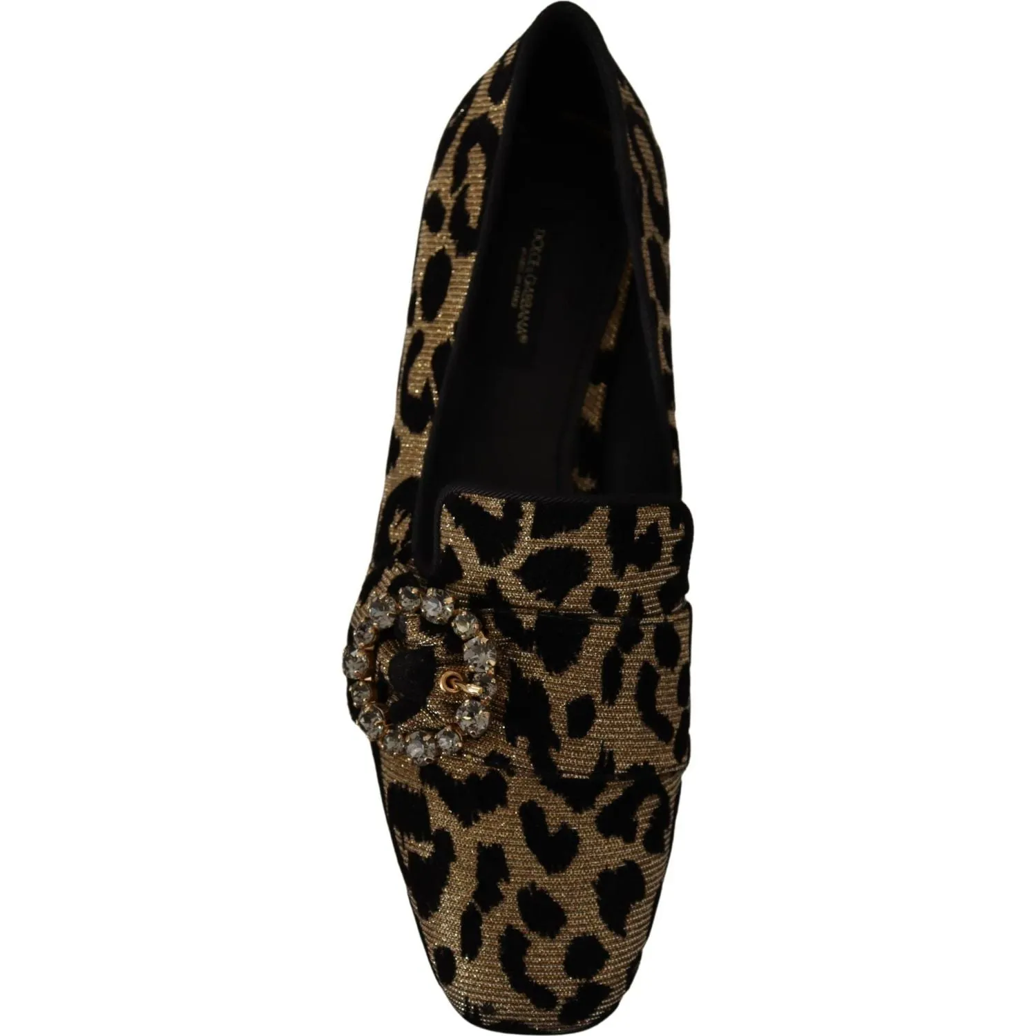 Dolce & Gabbana Elegant Leopard Crystal Gem Loafers