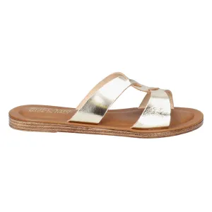 Dov-Italy Metallic Slide Sandals