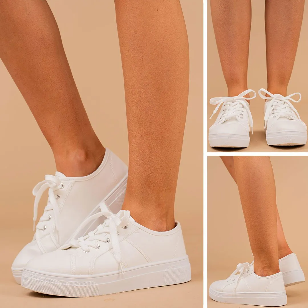 Easy Street White Platform Sneakers