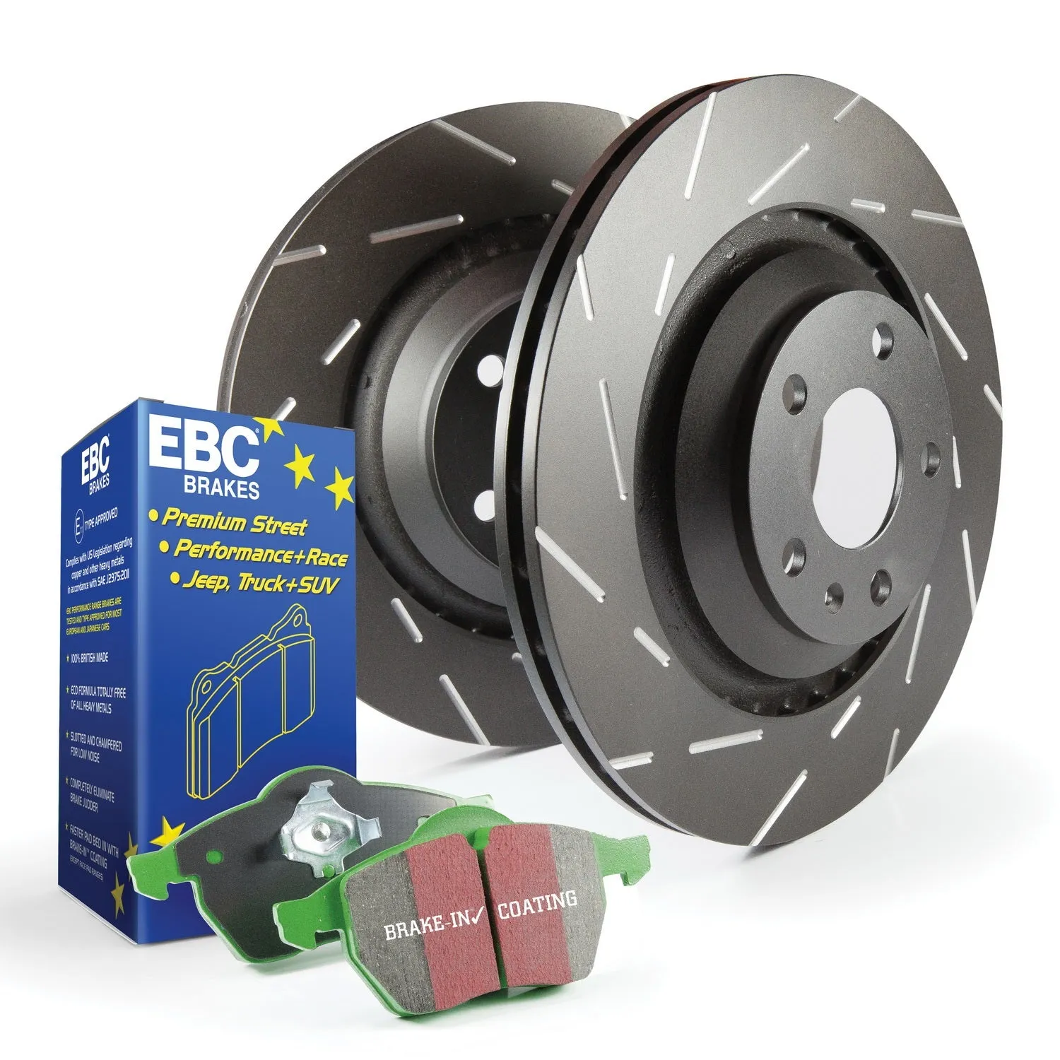 EBC Brakes S2KR2296 S2 Kits Greenstuff 2000 and USR Rotors