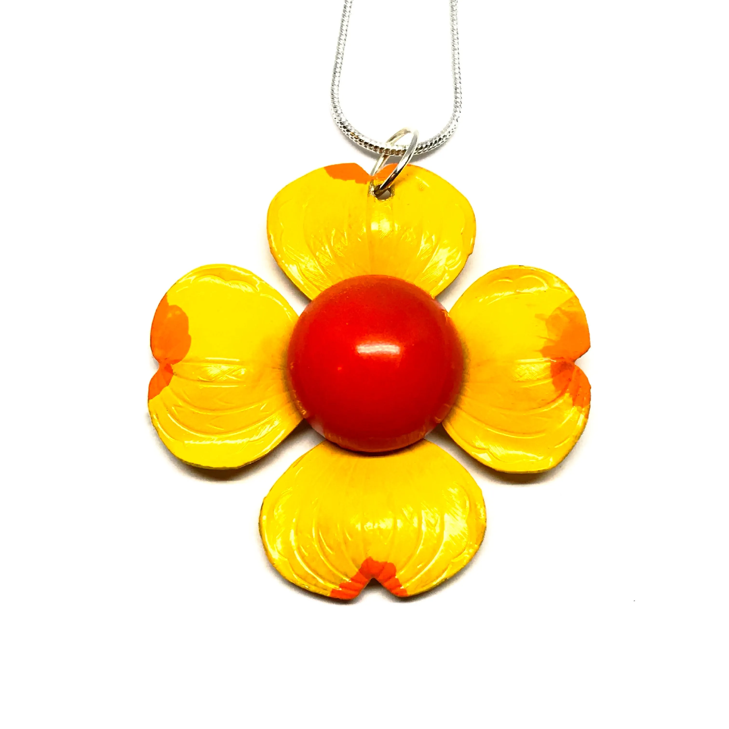 Enamelled Flower Necklace