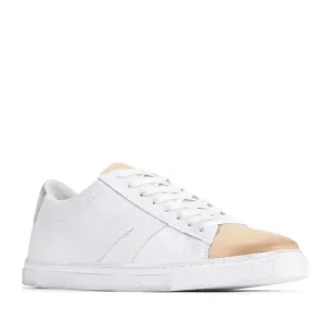 EOS Burn Womens Leather Sneaker White/Tan