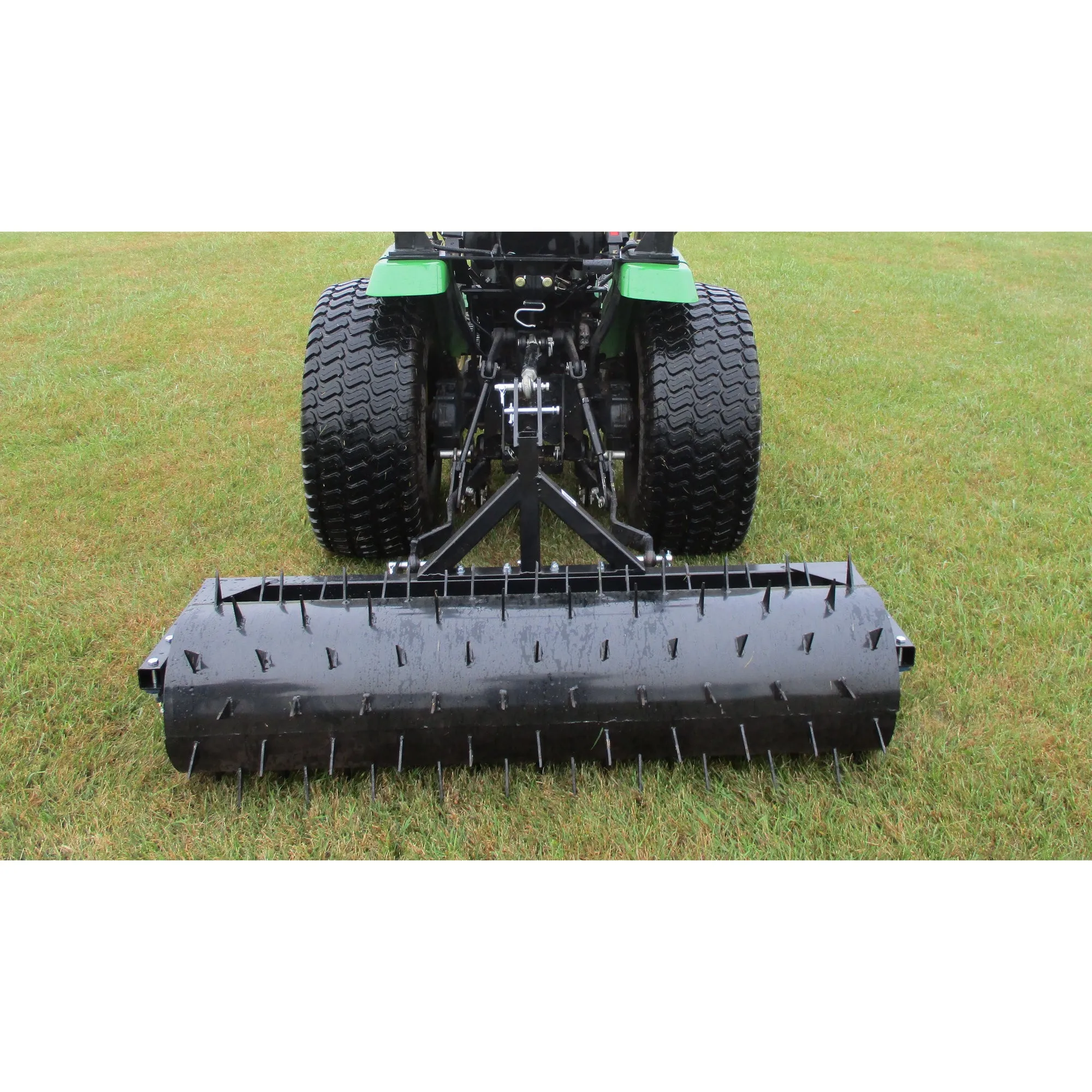 Field Tuff 60" 3-Point Spike Aerator – 126 Spikes & 40-Gallon Drum Capacity For Tractor