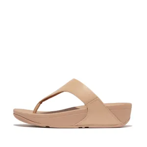 FitFlop Lulu Leather Toe Post Sandals Beige