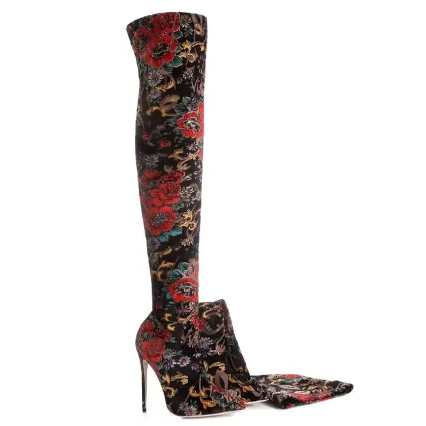 Funki Buys | Boots | Women's Bohemian Long Stretch Cloth Boot