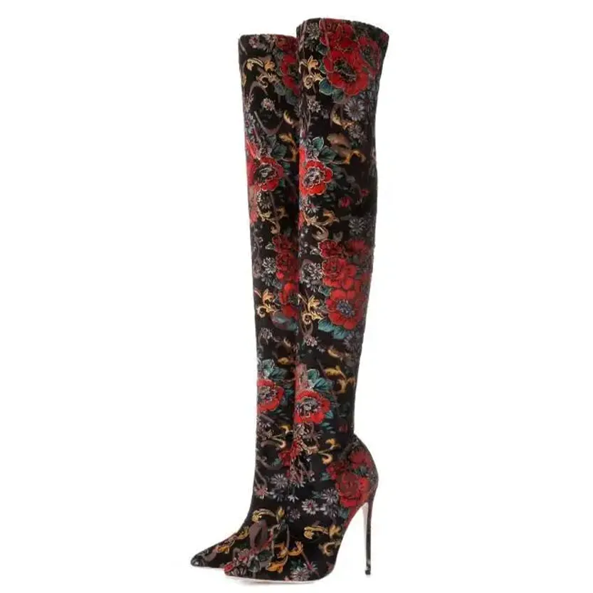 Funki Buys | Boots | Women's Bohemian Long Stretch Cloth Boot