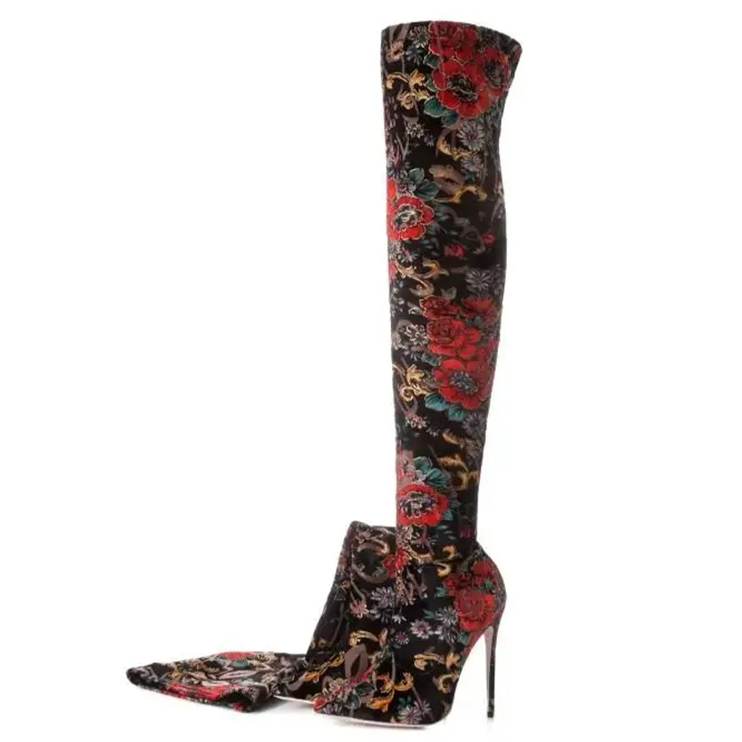 Funki Buys | Boots | Women's Bohemian Long Stretch Cloth Boot