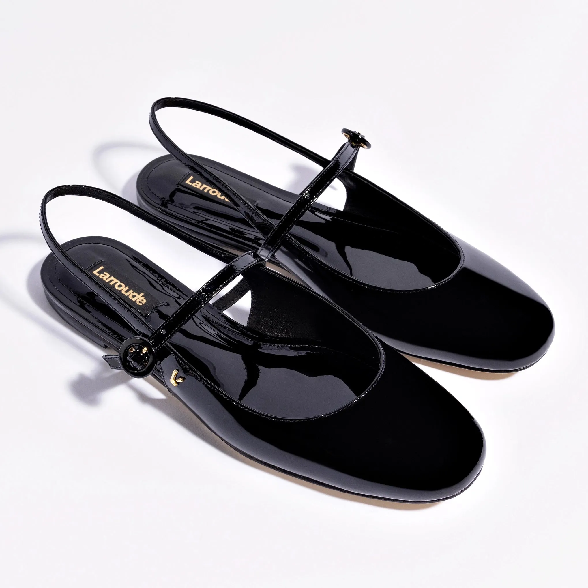 Georgina Ballet Flat In Black Patent Leather