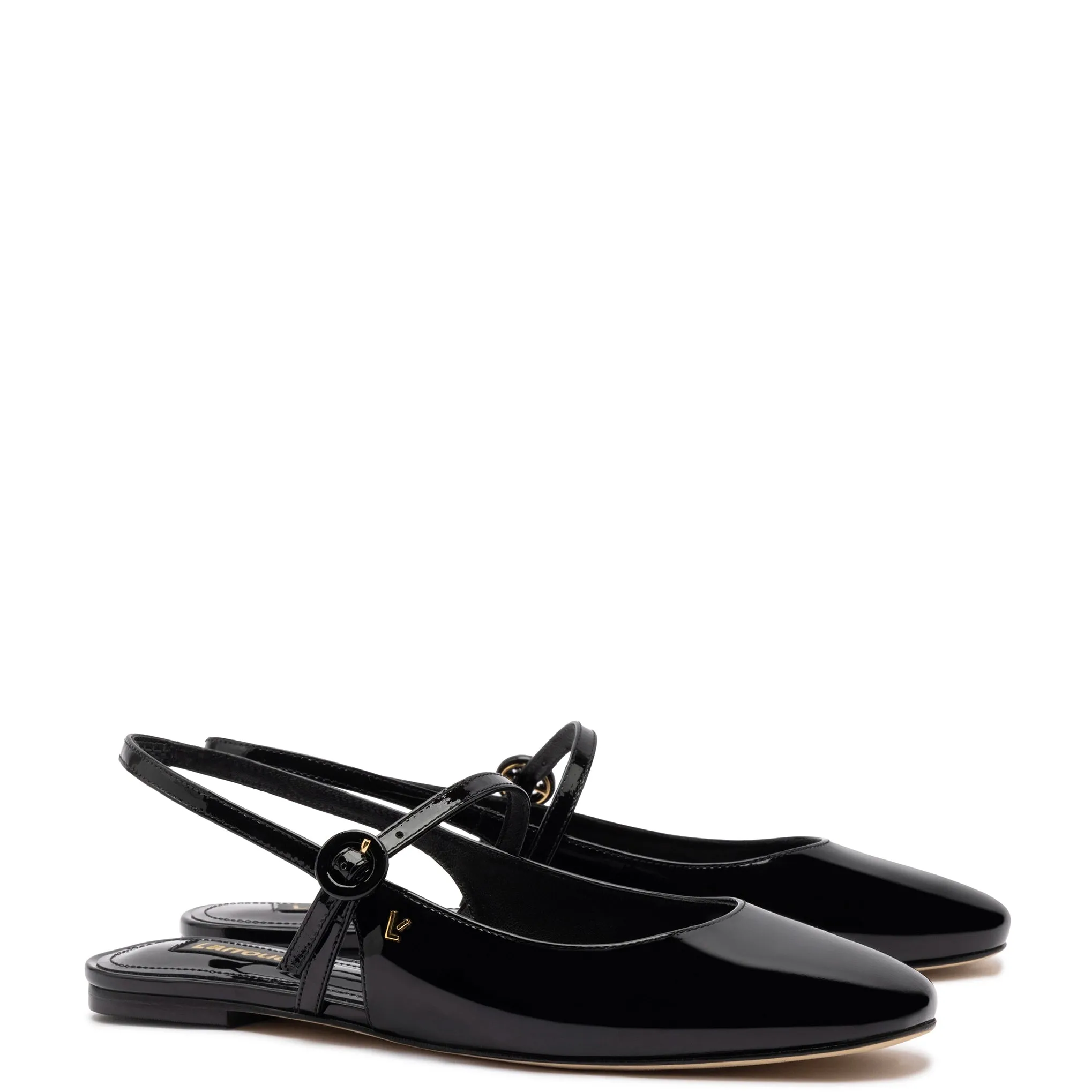 Georgina Ballet Flat In Black Patent Leather