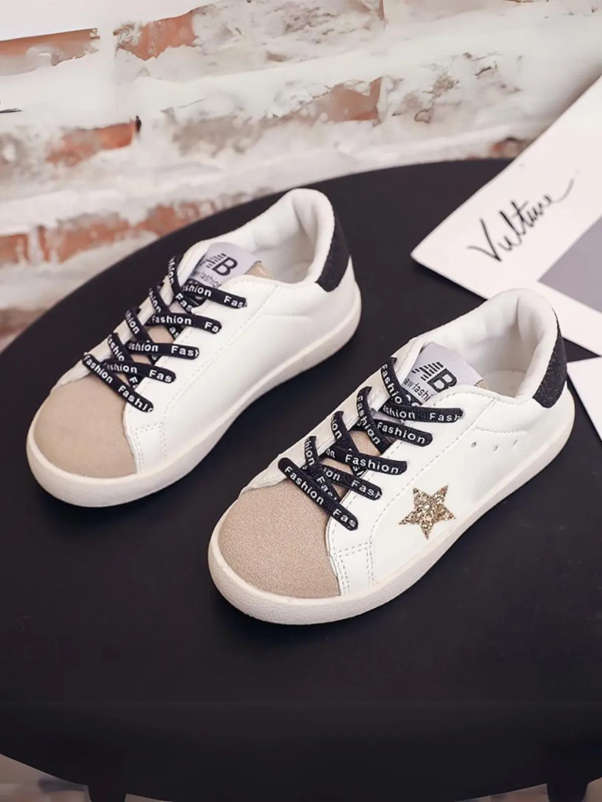 Girls Sparkling Star Sneakers By Liv and Mia