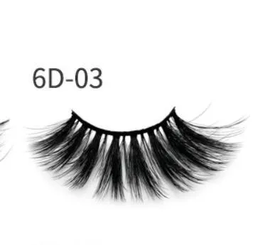 Glossy Winks 25mm mink false eye lashes 6D three-dimensional