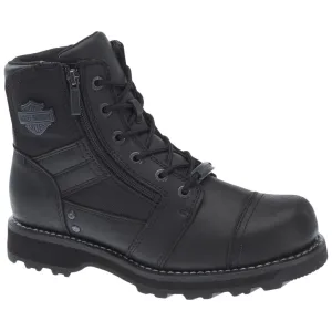 Harley Davidson Mens Boots Bonham Motorcycle Riding Dual Zipper Ankle Leather - UK 9