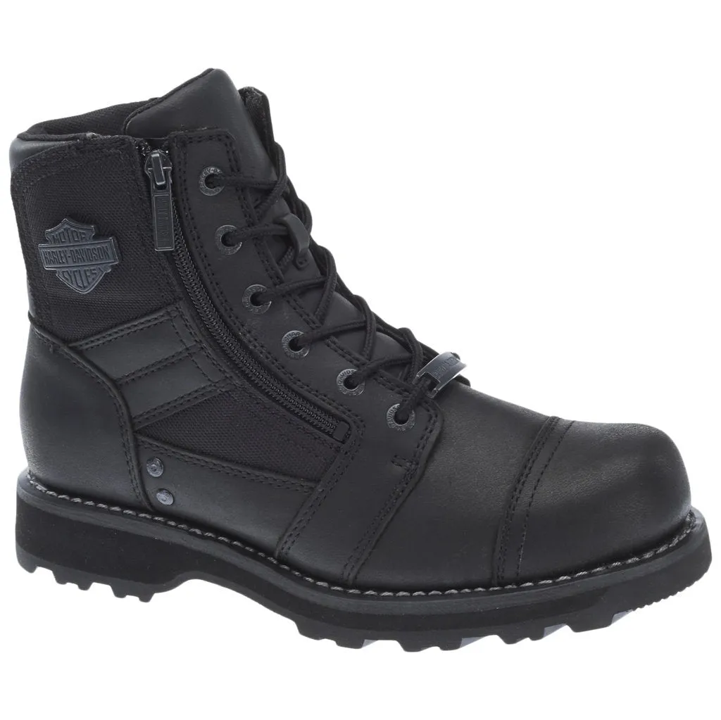 Harley Davidson Mens Boots Bonham Motorcycle Riding Dual Zipper Ankle Leather - UK 9