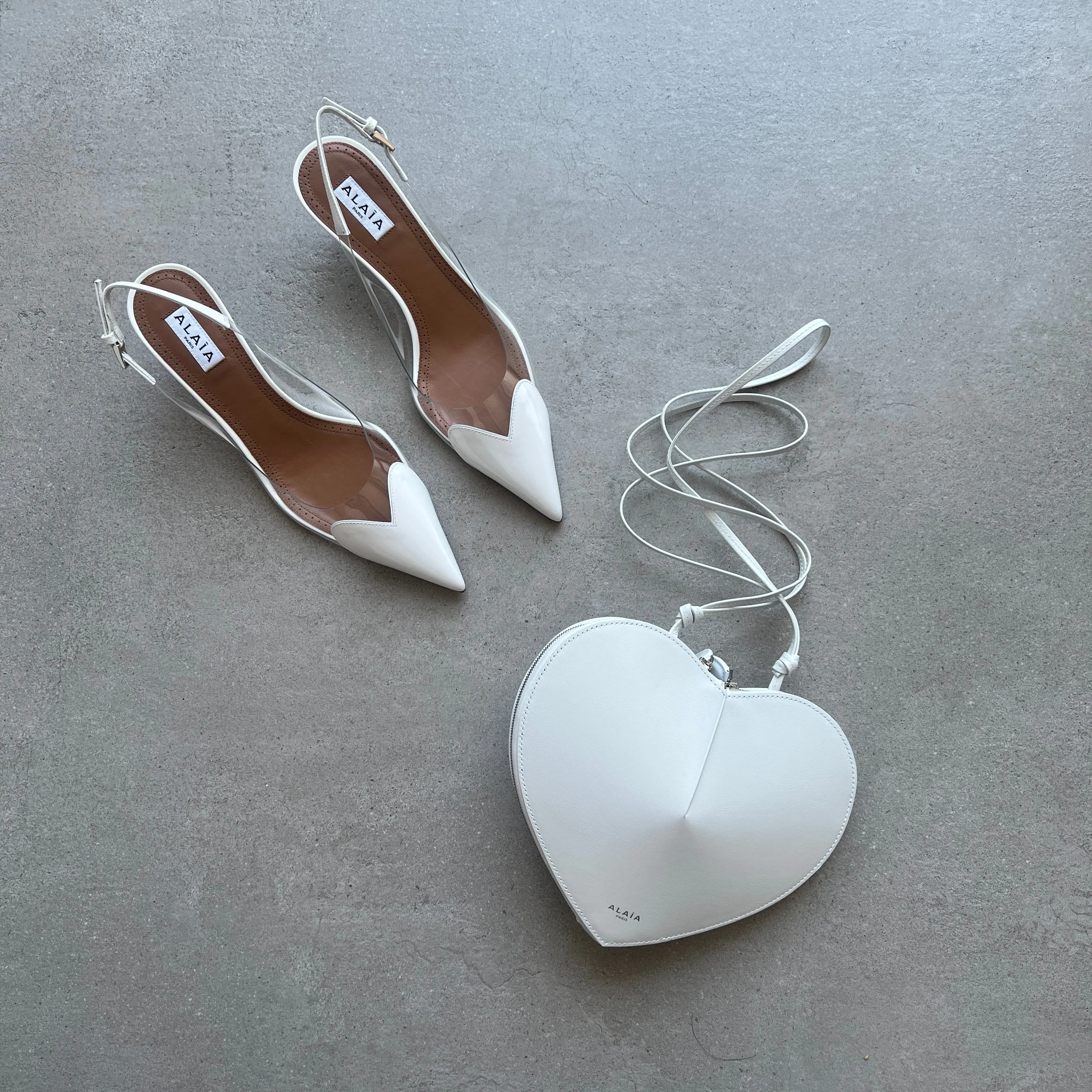 Heart 55 Slingback, White