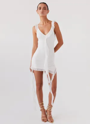 Heaven Knows Frill Mini Dress - White