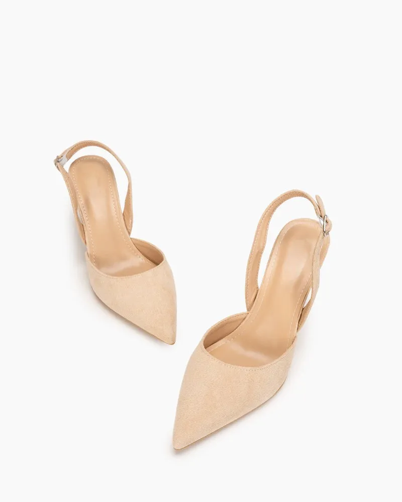 High Heel Minimalist Suede Pointed Toe Pumps