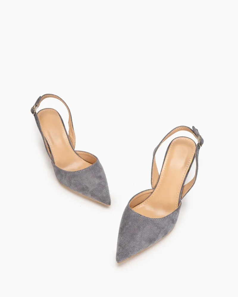 High Heel Minimalist Suede Pointed Toe Pumps