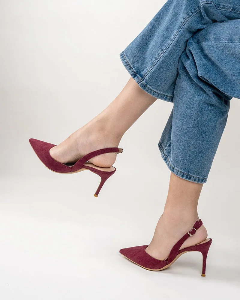 High Heel Minimalist Suede Pointed Toe Pumps