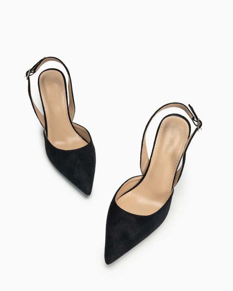 High Heel Minimalist Suede Pointed Toe Pumps