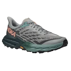 Hoka 1123158-HMSP Speedgoat 5 Trail Running Shoes for Ladies - Harbor Mist/Spruce - 6.5M