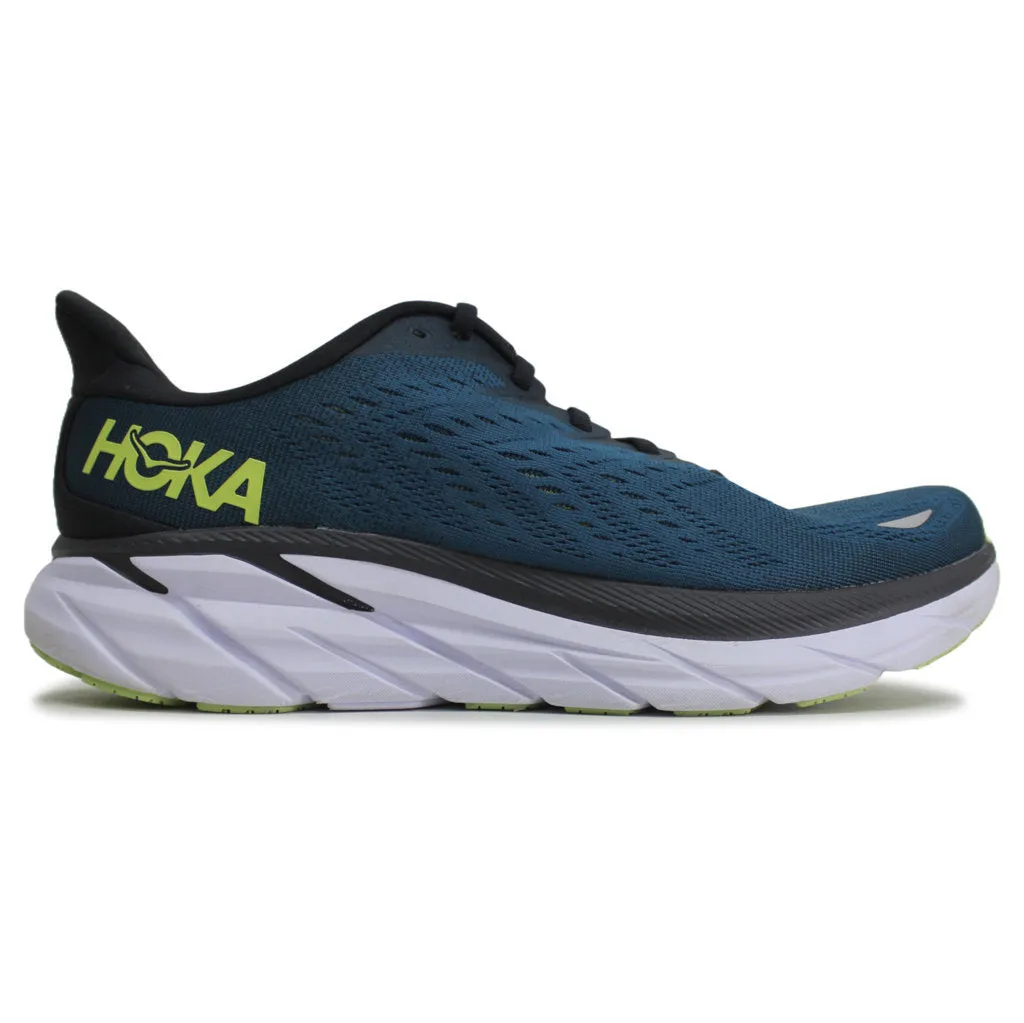 Hoka Mens Trainers Clifton 8 Lace-Up Low-Top Running Sneakers Mesh - UK 10