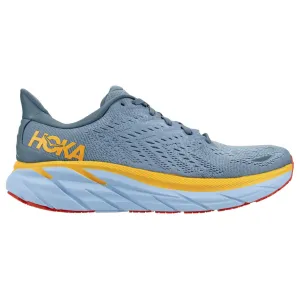 Hoka Mens Trainers Clifton 8 Lace-Up Low-Top Running Textile - UK 8.5