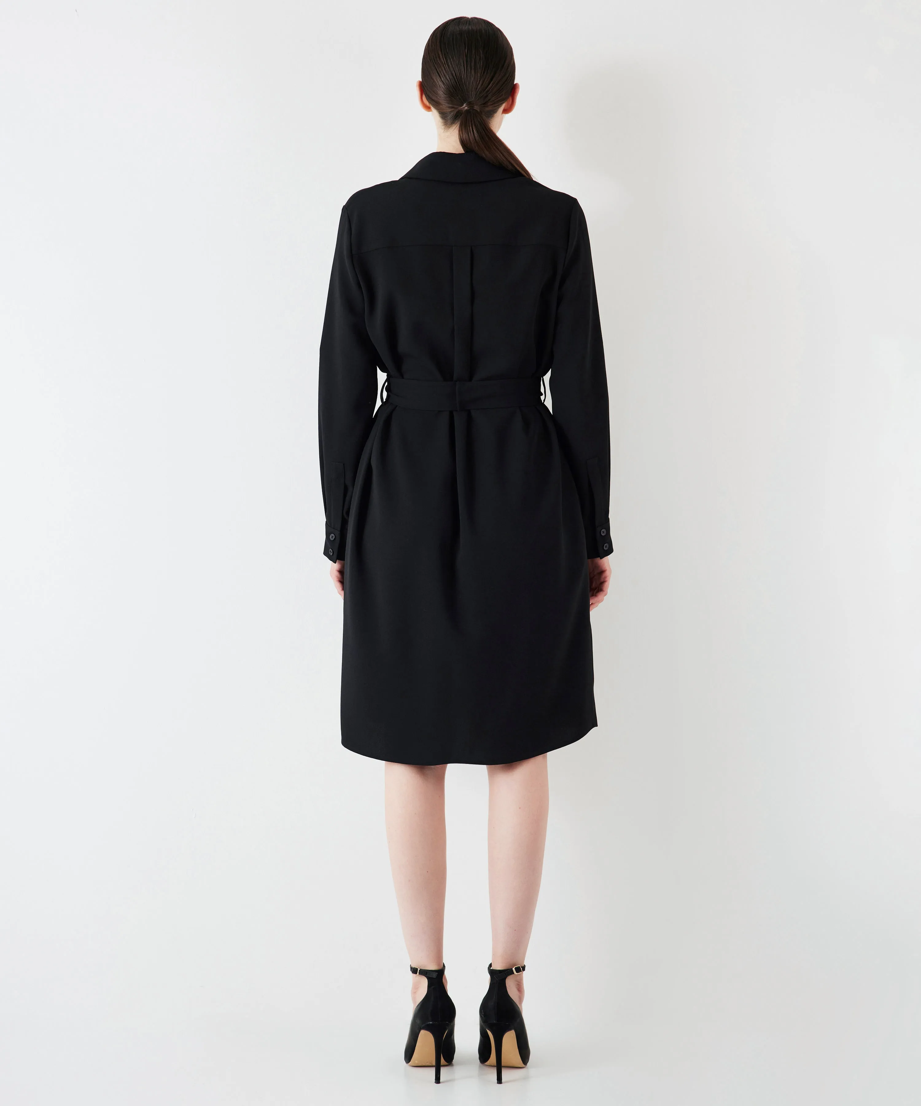 Ipekyol Shirt Dress With Metal Accessories Black