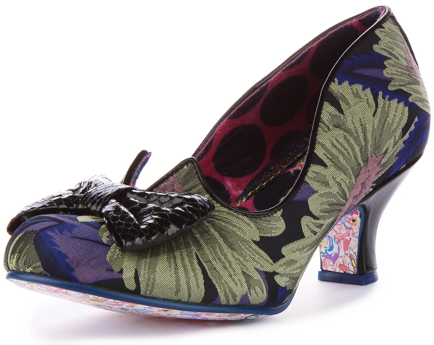 Irregular Choice Dazzle Razzle In Black Flower For Women