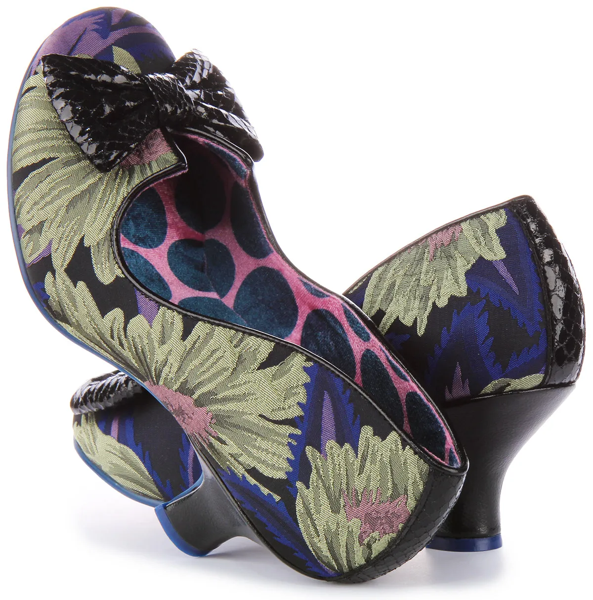 Irregular Choice Dazzle Razzle In Black Flower For Women