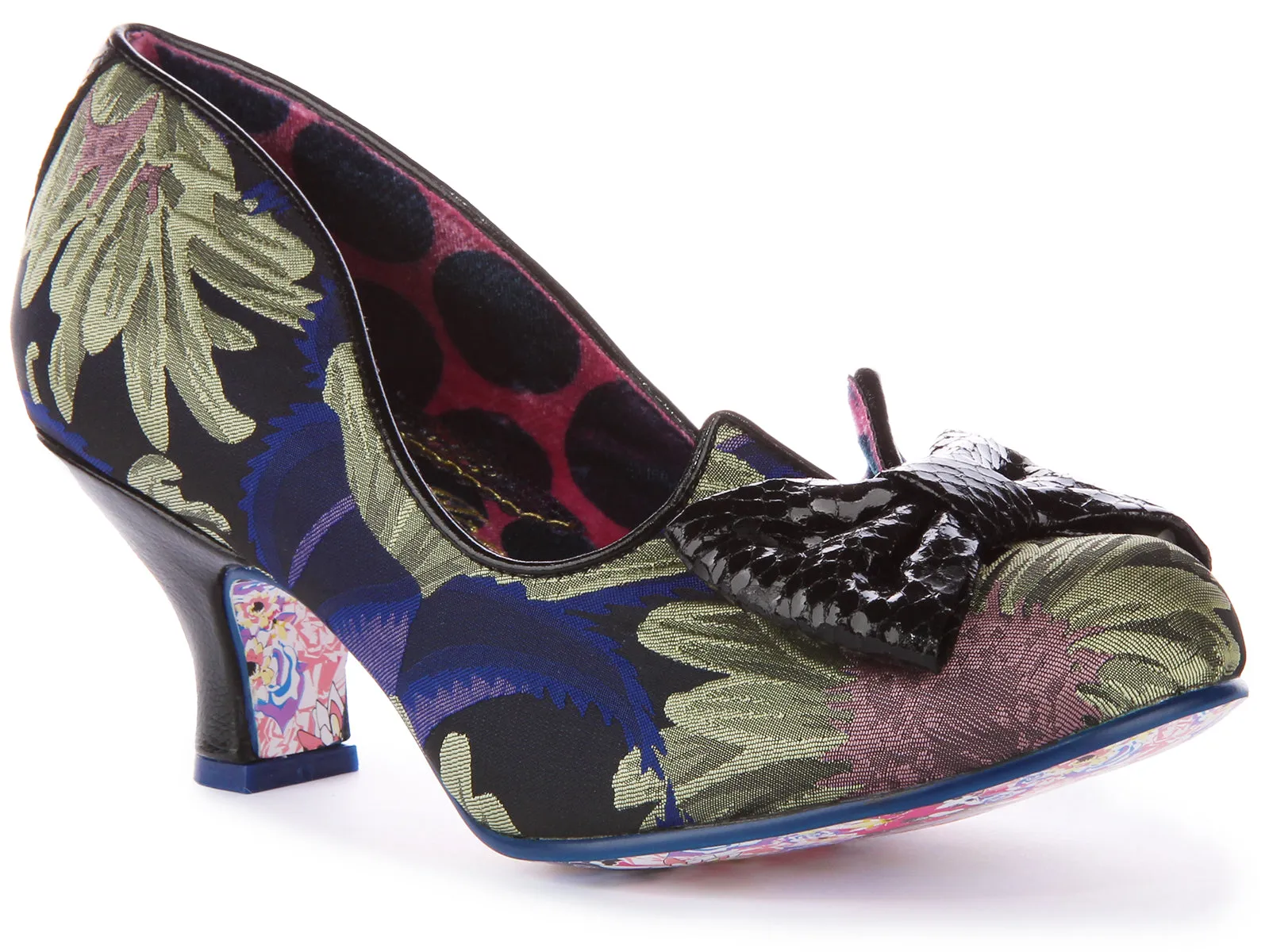 Irregular Choice Dazzle Razzle In Black Flower For Women