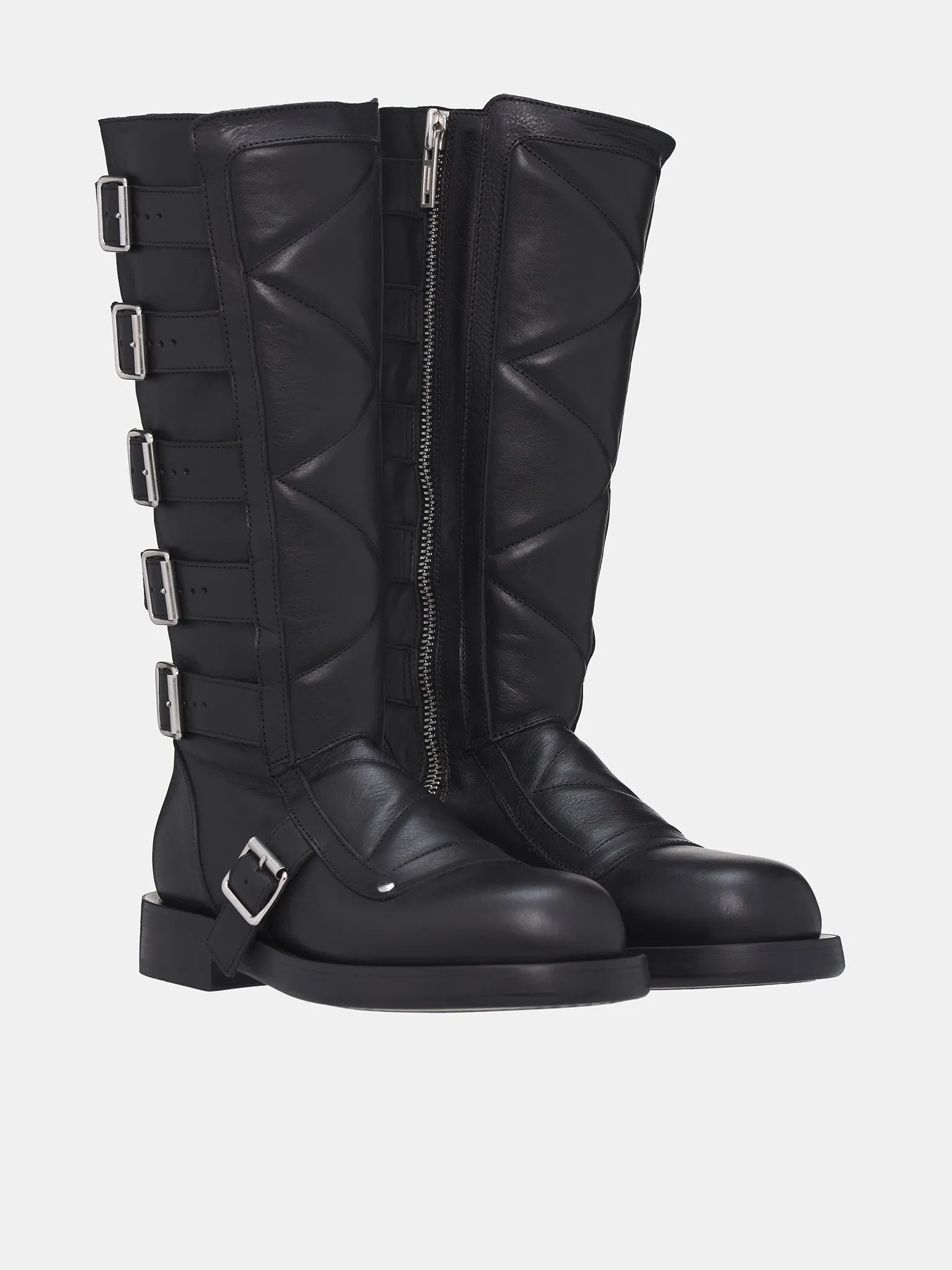 Jace Belted Biker Boots (B0012100-LT141-BLACK)