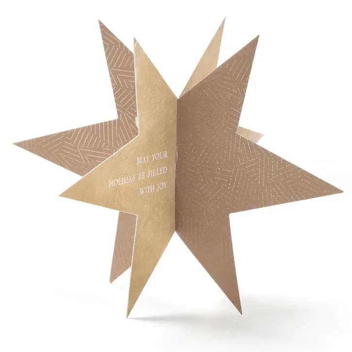 Joyful 3D Personalized Holiday Christmas Card Stars (Pack of 25)