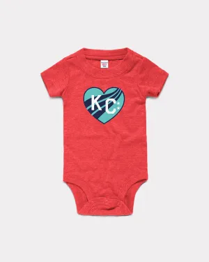 KC Current KC Heart Red Onesie