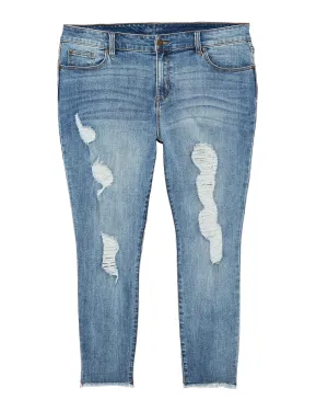 Kelly Destructed Skinny | Medium Wash