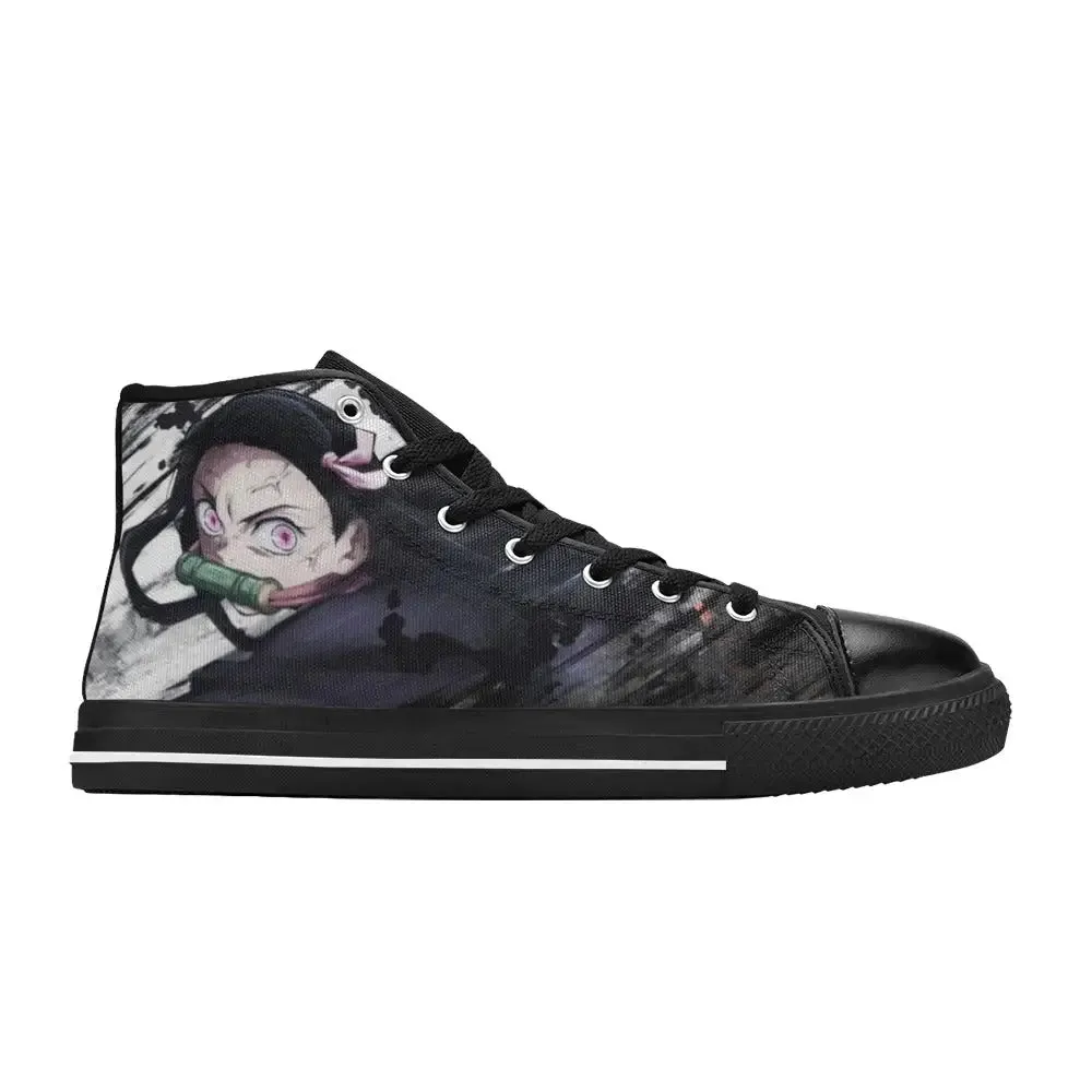 Kimetsu no yaiba Demon Slayer Nezuko Kamado Shoes High Top Sneakers for Kids and Adults