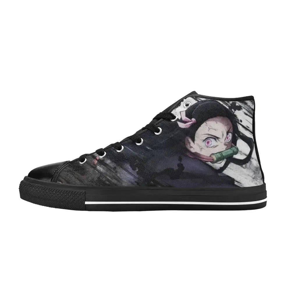 Kimetsu no yaiba Demon Slayer Nezuko Kamado Shoes High Top Sneakers for Kids and Adults