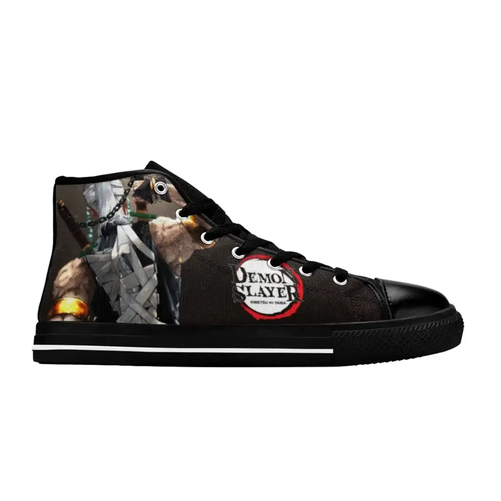 Kimetsu no yaiba Demon Slayer Tengen Uzui Shoes High Top Sneakers for Kids and Adults