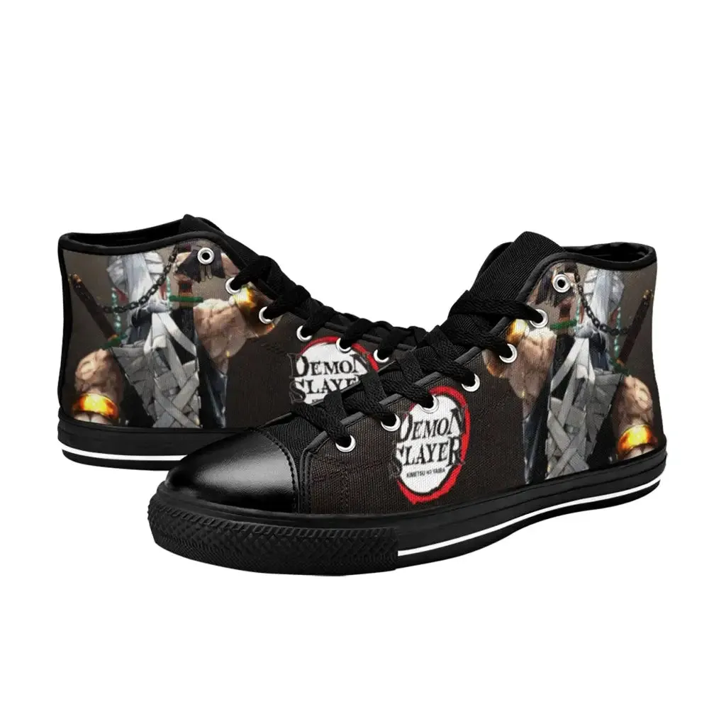 Kimetsu no yaiba Demon Slayer Tengen Uzui Shoes High Top Sneakers for Kids and Adults