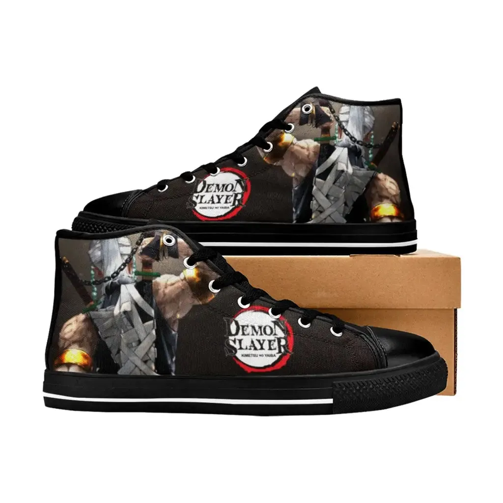 Kimetsu no yaiba Demon Slayer Tengen Uzui Shoes High Top Sneakers for Kids and Adults