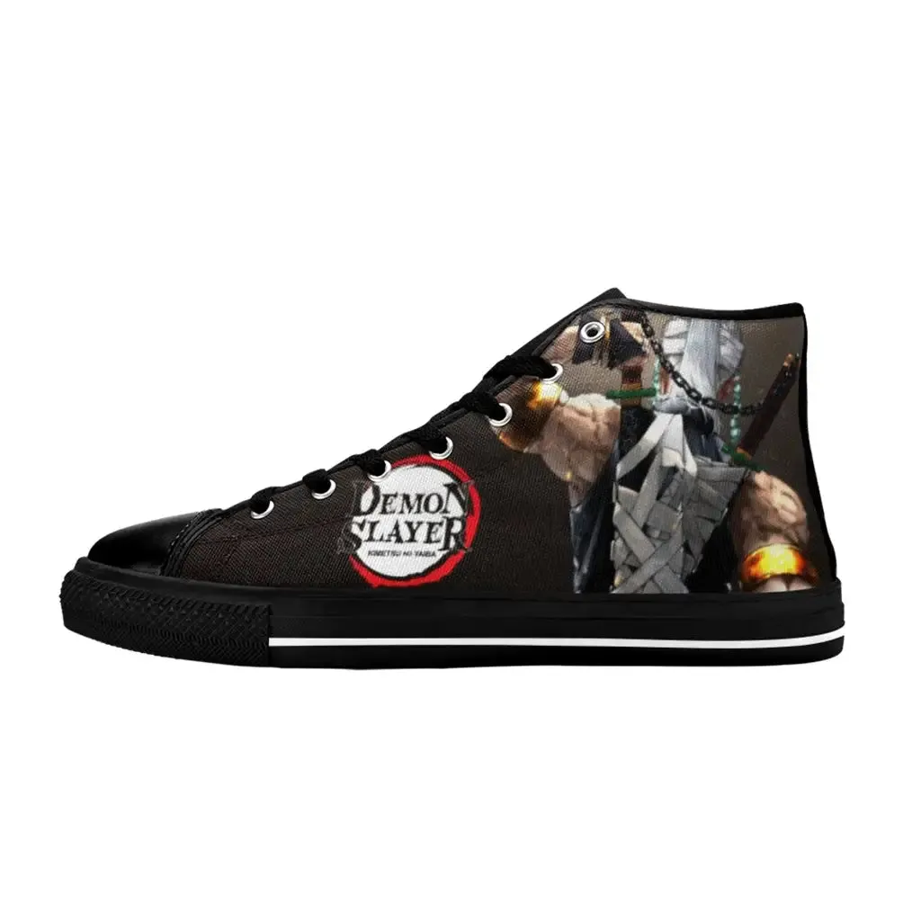 Kimetsu no yaiba Demon Slayer Tengen Uzui Shoes High Top Sneakers for Kids and Adults