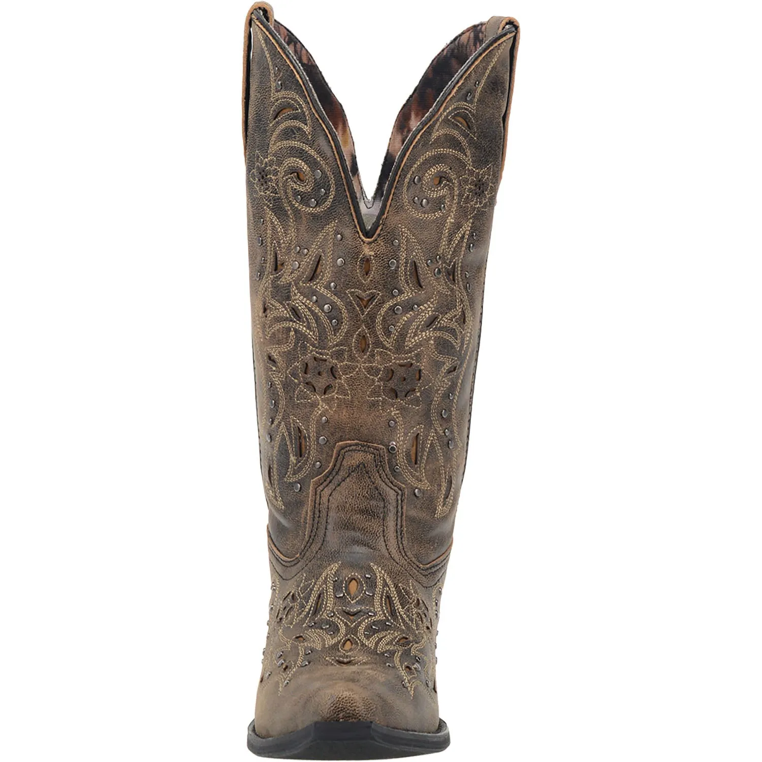 Laredo Womens Vanessa Cowboy Boots Leather Black/Tan